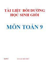 Tài liệu bồi dưỡng Học sinh giỏi Toán 9 cả năm
